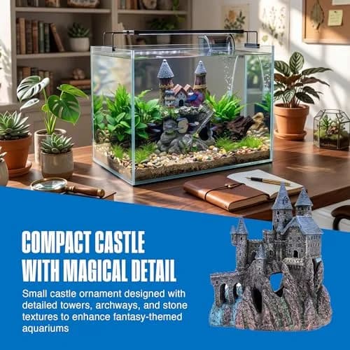 Penn-Plax Enchanted Castle Aquarium Decoration Small | Safe for Freshwater and Saltwater Fish Tanks thumbnail 6