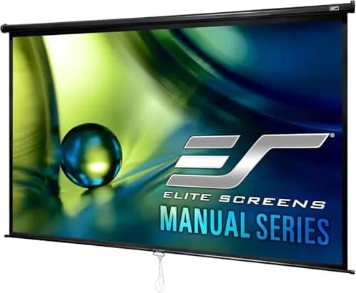 Elite Screens Manual Series 100-INCH 16:9 Pull Down Projector Screen with AUTO LOCK, 8K/4K Ultra HD, Black thumbnail 1