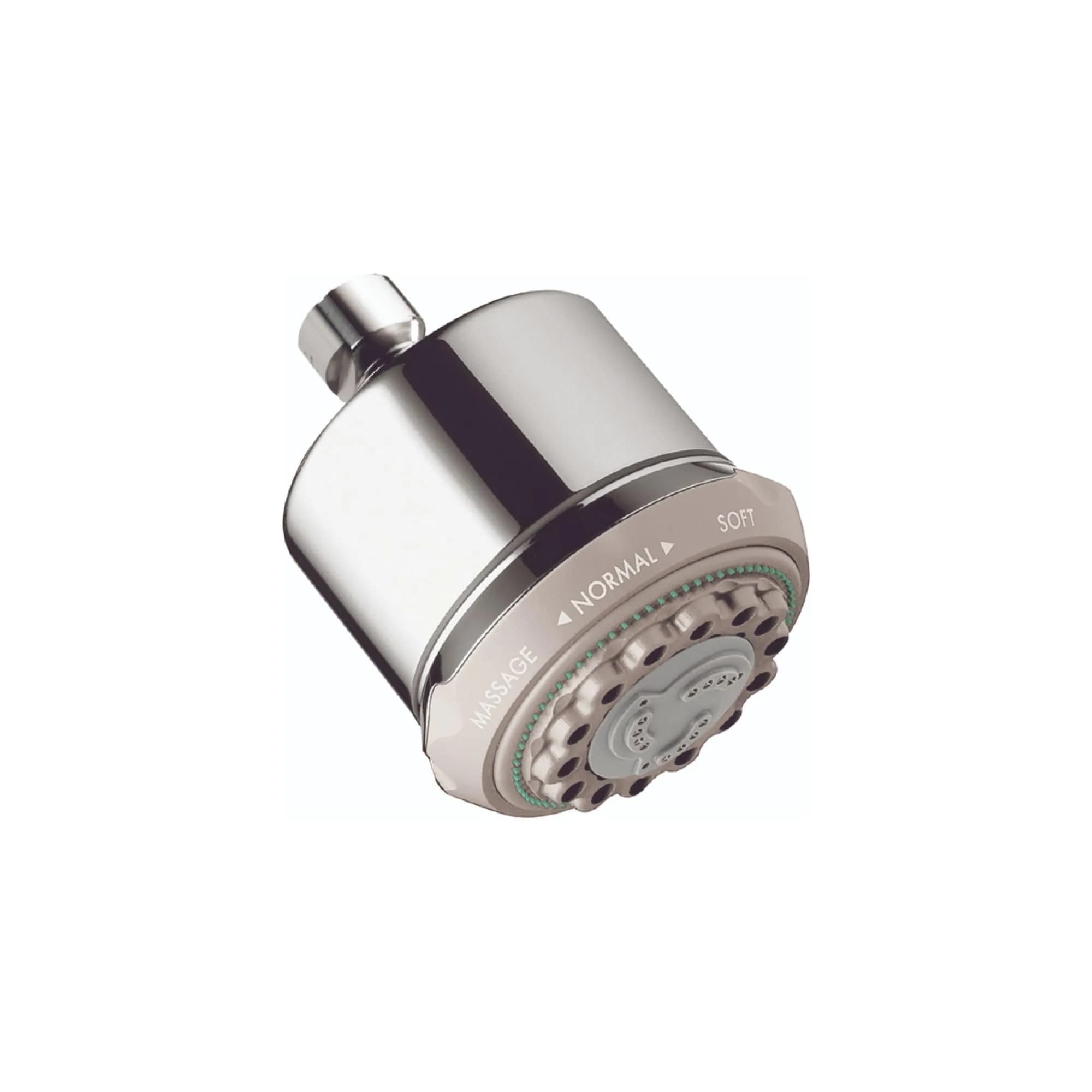 hansgrohe Clubmaster Showerhead 3-Spray 9.5cm (3.75in) | Easy Clean Polished Nickel — Chrome