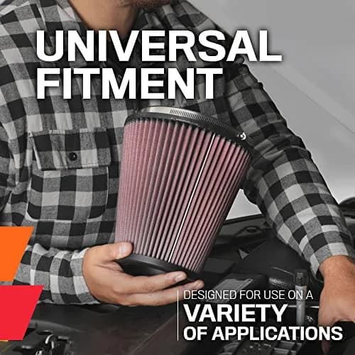 K&N High-Flow Universal Clamp-On Air Filter: 5" Height, 2.125" Flange, Round Shape, RB-0510 | Engineered for Performance thumbnail 6