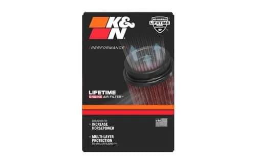 K&N High-Flow Universal Clamp-On Air Filter 2.875 In Flange, 6 In Height | Premium, Washable, Engine Performance thumbnail 3
