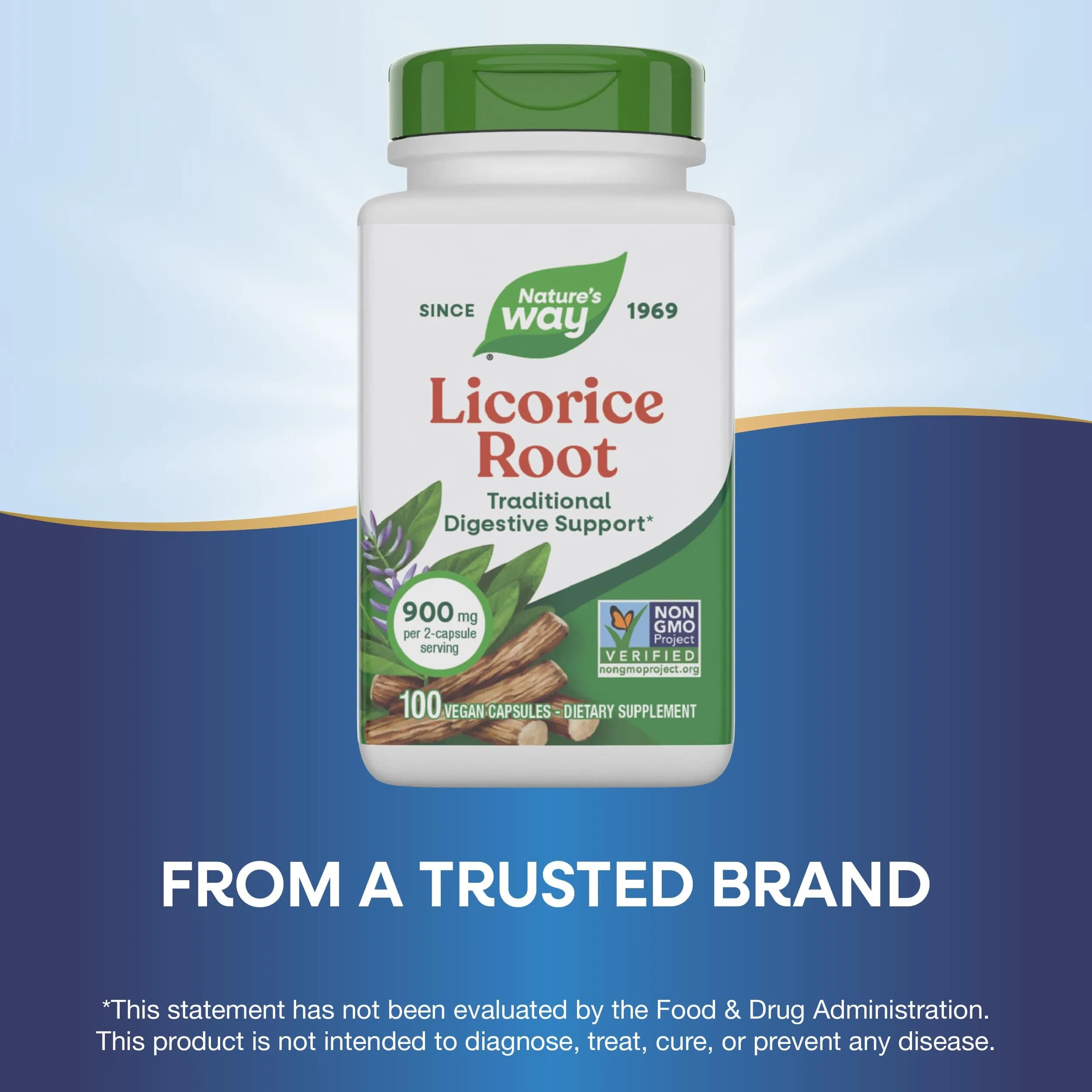 Nature's Way Licorice Root Capsules 900 mg 100 ct | Traditional Digestive Support - view 4