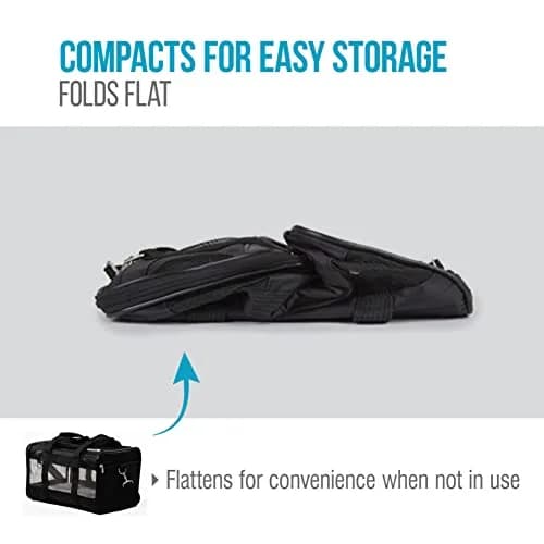 Sherpa Original Deluxe Travel Pet Carrier, Airline Approved & Guaranteed On Board - Black, Small | Compact, Airline Friendly & Versatile thumbnail 9