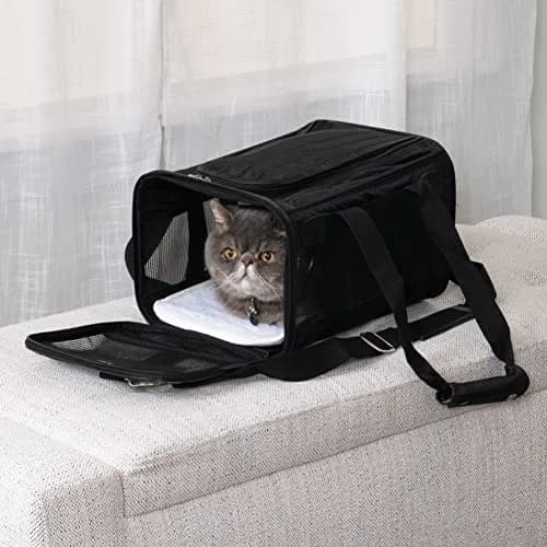 Sherpa Original Deluxe Travel Pet Carrier, Airline Approved & Guaranteed On Board - Black, Small | Compact, Airline Friendly & Versatile thumbnail 2