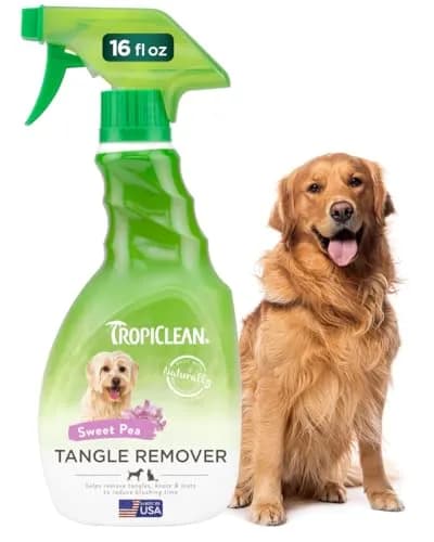 TropiClean Dog Detangler Spray 16 oz | Dematting & Leave-in Conditioner for All Coat Types thumbnail 1