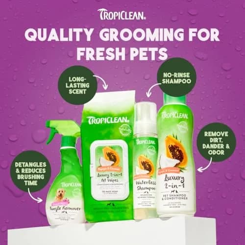 TropiClean Dog Detangler Spray 16 oz | Dematting & Leave-in Conditioner for All Coat Types thumbnail 7