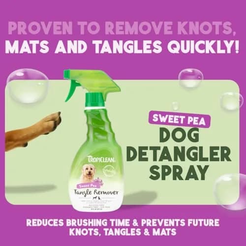 TropiClean Dog Detangler Spray 16 oz | Dematting & Leave-in Conditioner for All Coat Types thumbnail 2