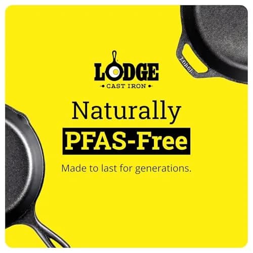 Lodge Seasoned Cast Iron Skillet 6.5 Inch | Naturally Non-Stick Cookware for Oven, Stove, Grill, Campfire thumbnail 9
