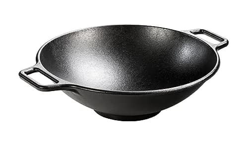 Lodge Bold 14 Inch Seasoned Cast Iron Wok | 3.0 L (101.4 Fl Oz) Stir-Fry Pan thumbnail 1