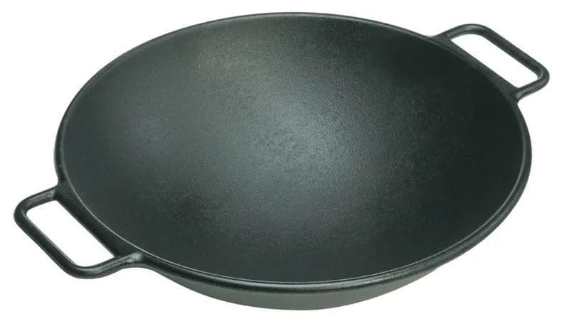 Lodge Bold 14 Inch Seasoned Cast Iron Wok | 3.0 L (101.4 Fl Oz) Stir-Fry Pan - view 3