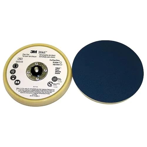 3M 5546 Low Profile Finishing Disc Pad | Fine Aluminum Oxide, 24 Grit, 0.3125 inch Arbor, Foam Construction thumbnail 1