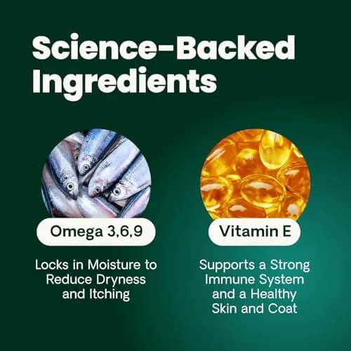 VetriScience Omega Healthy Skin Capsules for Dogs and Cats, 90 Count | Supports Skin Health & Reduces Itching thumbnail 4