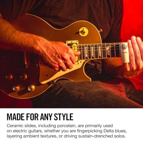 Jim Dunlop Joe Perry Mudslide® Large Wall Short Slide | Porcelain Guitar Slide with Moisture-Absorbent Interior (70-120 chars) thumbnail 5