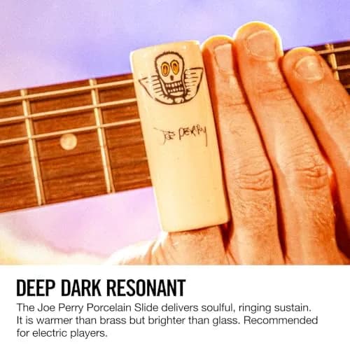 Jim Dunlop Joe Perry Mudslide® Large Wall Short Slide | Porcelain Guitar Slide with Moisture-Absorbent Interior (70-120 chars) thumbnail 3