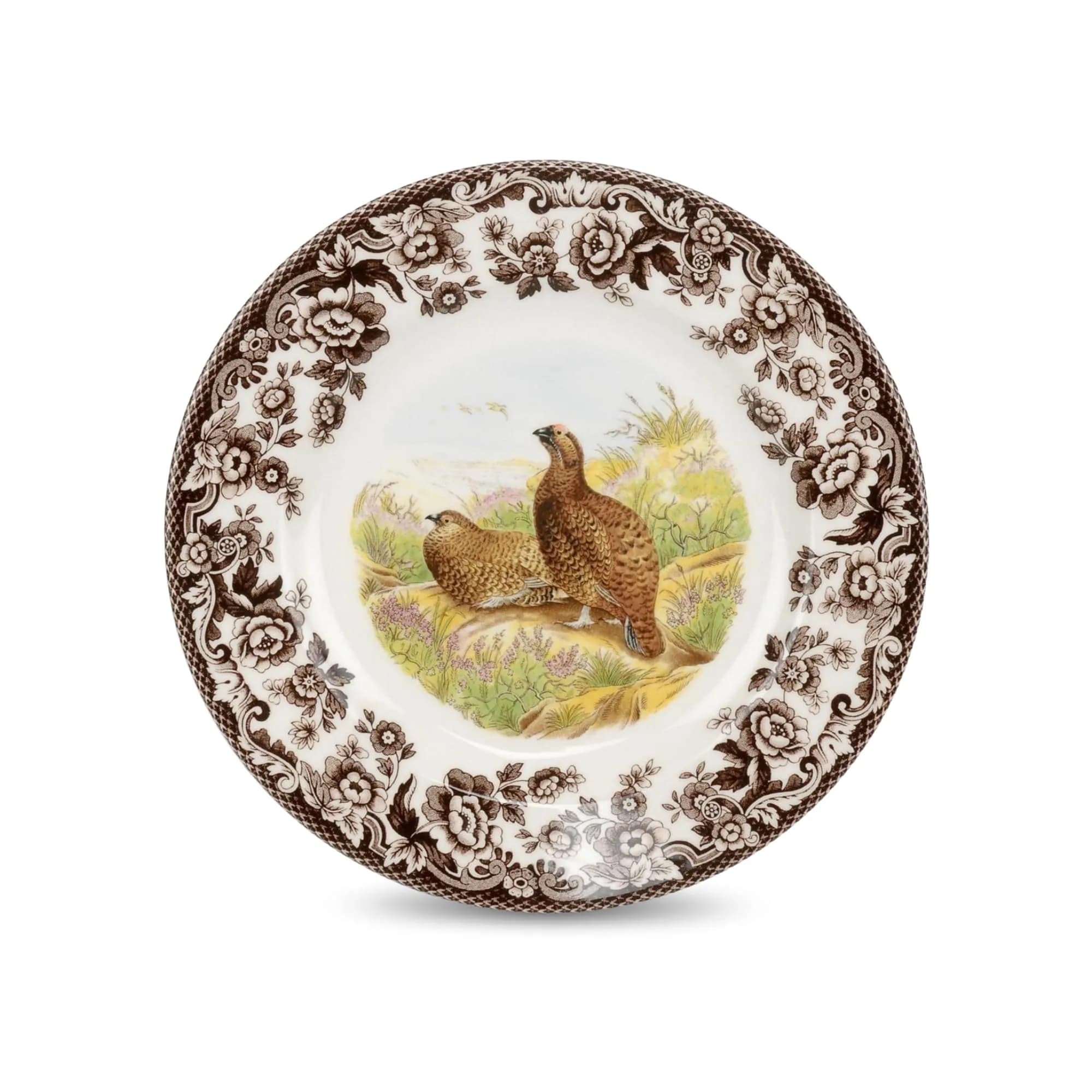 Spode Woodland Red Grouse Salad Plate 8" | British Game Bird Design, Fine Earthenware, Made in England, Microwave & Dishwasher Safe — Red Grouse