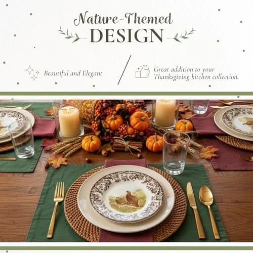 Spode Woodland Red Grouse Salad Plate 8" | British Game Bird Design, Fine Earthenware, Made in England, Microwave & Dishwasher Safe thumbnail 3