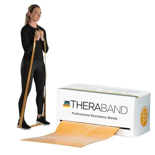 THERABAND Resistance Band, Exercise, Physical Therapy, Workout, Gold | Latex, 6 Yard, Max Resistance thumbnail 1