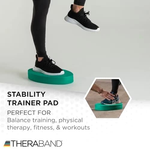 THERABAND Stability Trainer Pad, Foam Balance Pad, Firm, Set of 2, Green | Improve Balance & Core Strength thumbnail 7