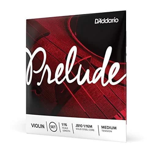 D'Addario Prelude Violin String Set 1/16 Scale Medium Tension | Warm Tone, Durability, and Value thumbnail 1