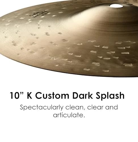 Zildjian 10" K Custom Dark Splash Cymbal | Dark, Responsive, Drier Sound for Drummers thumbnail 3