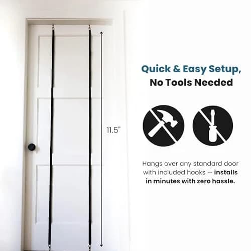 Jokari Over the Door Cap Rack Organizer 2 Pack Black | Holds Up to 32 Hats thumbnail 5