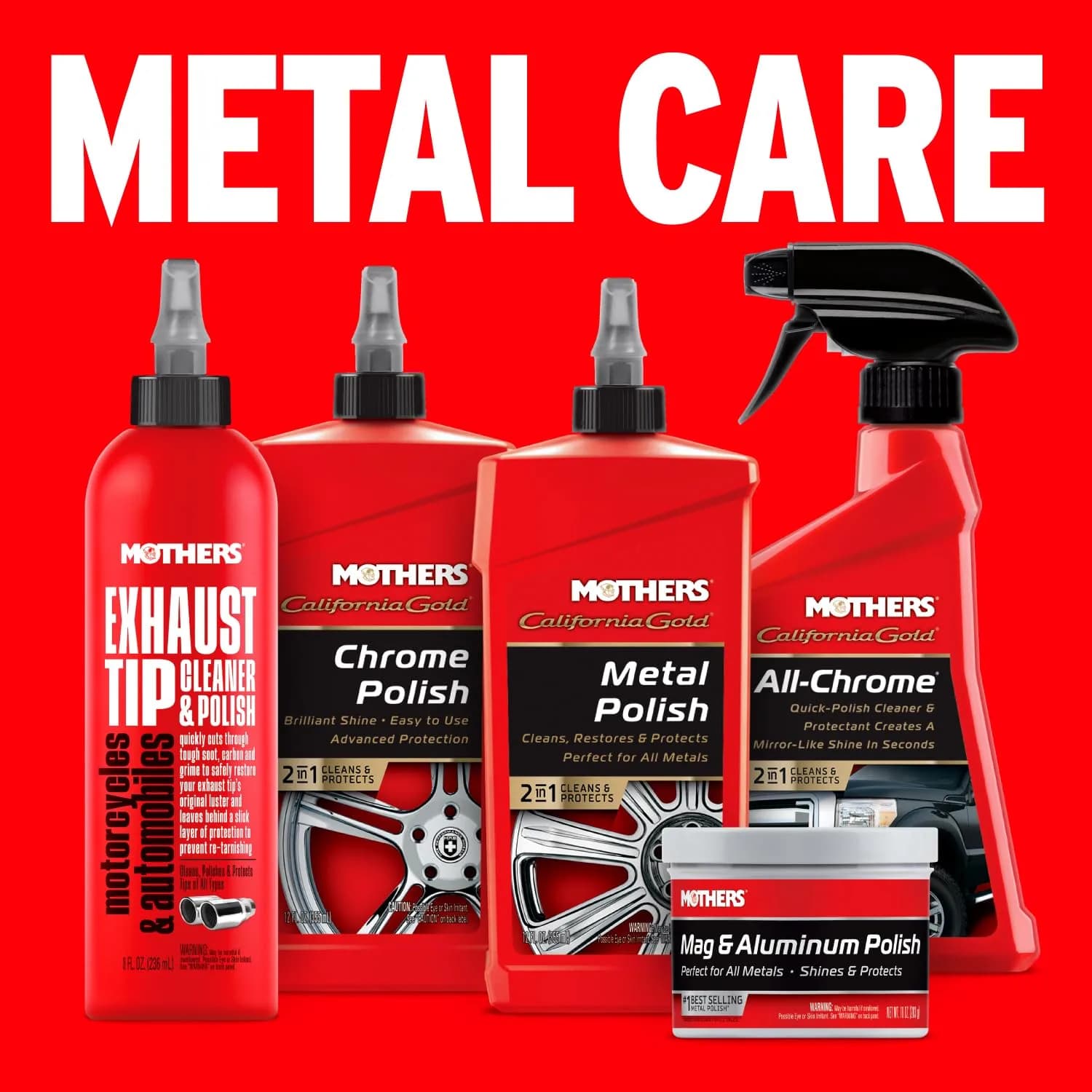 Mothers Mag & Aluminum Polish 5 oz (142g) | Brilliant Shine for All Automotive Metals - view 7