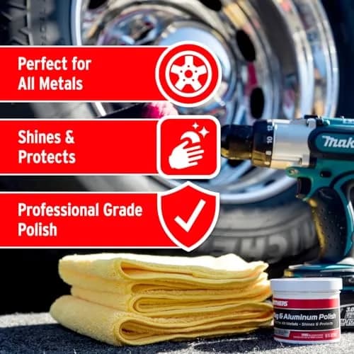 Mothers Mag & Aluminum Polish 5 oz (142g) | Brilliant Shine for All Automotive Metals thumbnail 3