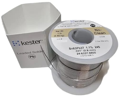 Kester 24-6337-8800 50 Activated Rosin Cored Wire Solder Roll 63/37 Alloy | No-Clean, 0.031" Diameter thumbnail 2