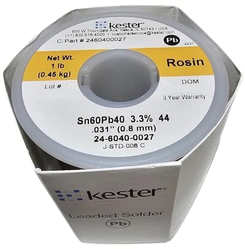 Kester Solder Wire 0.031" (0.80mm) Diameter, 1 lb Spool | High-Quality Electronics Soldering thumbnail 1