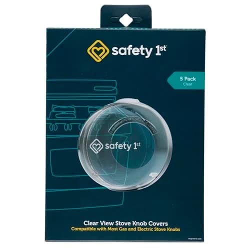Safety 1st Clear View Stove Knob Covers (Set of 5) | Universal Fit for Gas & Electric Stoves thumbnail 1