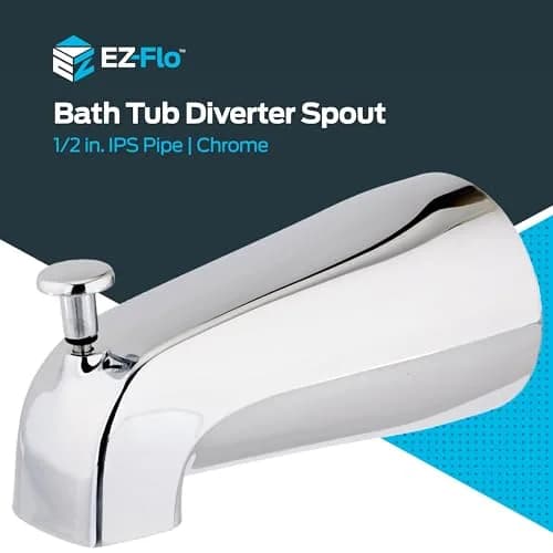 EZ-FLO 5-3/8 Inch Nose Diverter Tub Spout | 13.6 cm (5.35") Zinc with Chrome Finish thumbnail 2