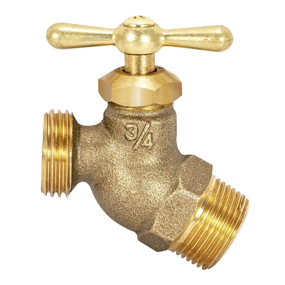 Eastman Male No-Kink Hose Bibb, 3/4 Inch MIP Brass Fitting | Heavy-Duty Irrigation Valve