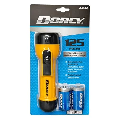 Dorcy Heavy Duty Worklight Flashlight with D Batteries, 20 Lumens | 123-Hour Runtime thumbnail 7