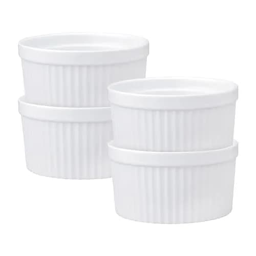 HIC Kitchen Souffle Ramekin Fine Porcelain 14oz Set of 4 | Oven & Dishwasher Safe thumbnail 1