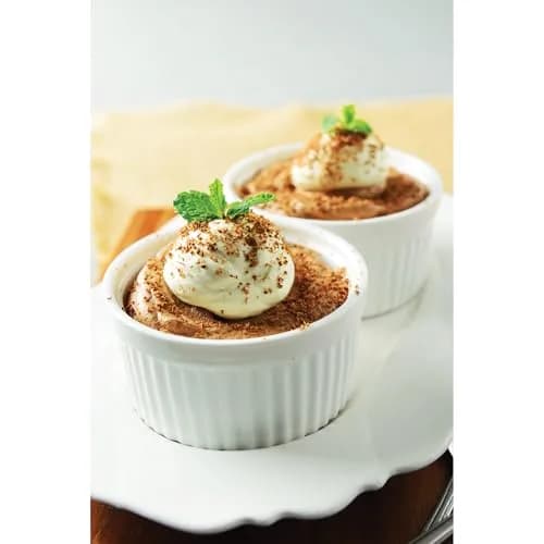 HIC Kitchen Souffle Ramekin, Fine Porcelain, 10-Ounce | Oven & Dishwasher Safe, Set of 4 thumbnail 5