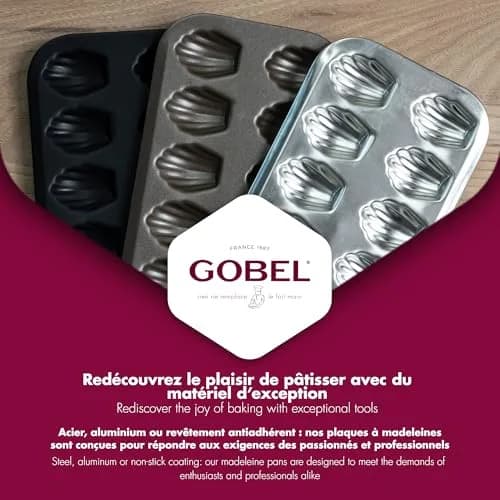 Gobel Madeleine Pan 12 Shells 15.6 x 7.9 in | Traditional Tin Plated Steel for Perfect Shell-Shaped Cakes thumbnail 5