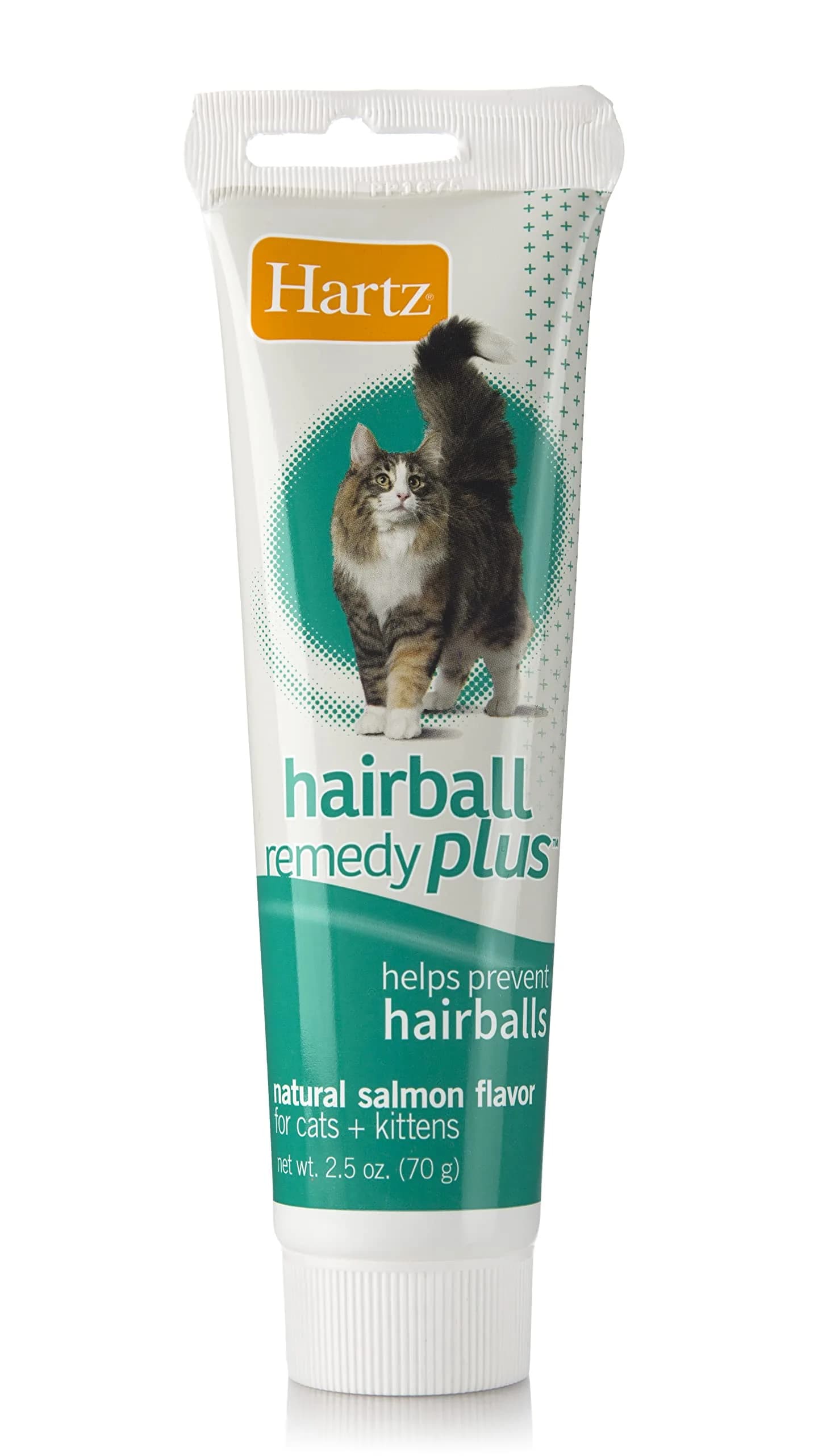 Hartz Hairball Remedy Plus Salmon Flavored Paste for Cats and Kittens, 5 oz (156 g) | Aids Hairball Passage — 2.5 Ounce
