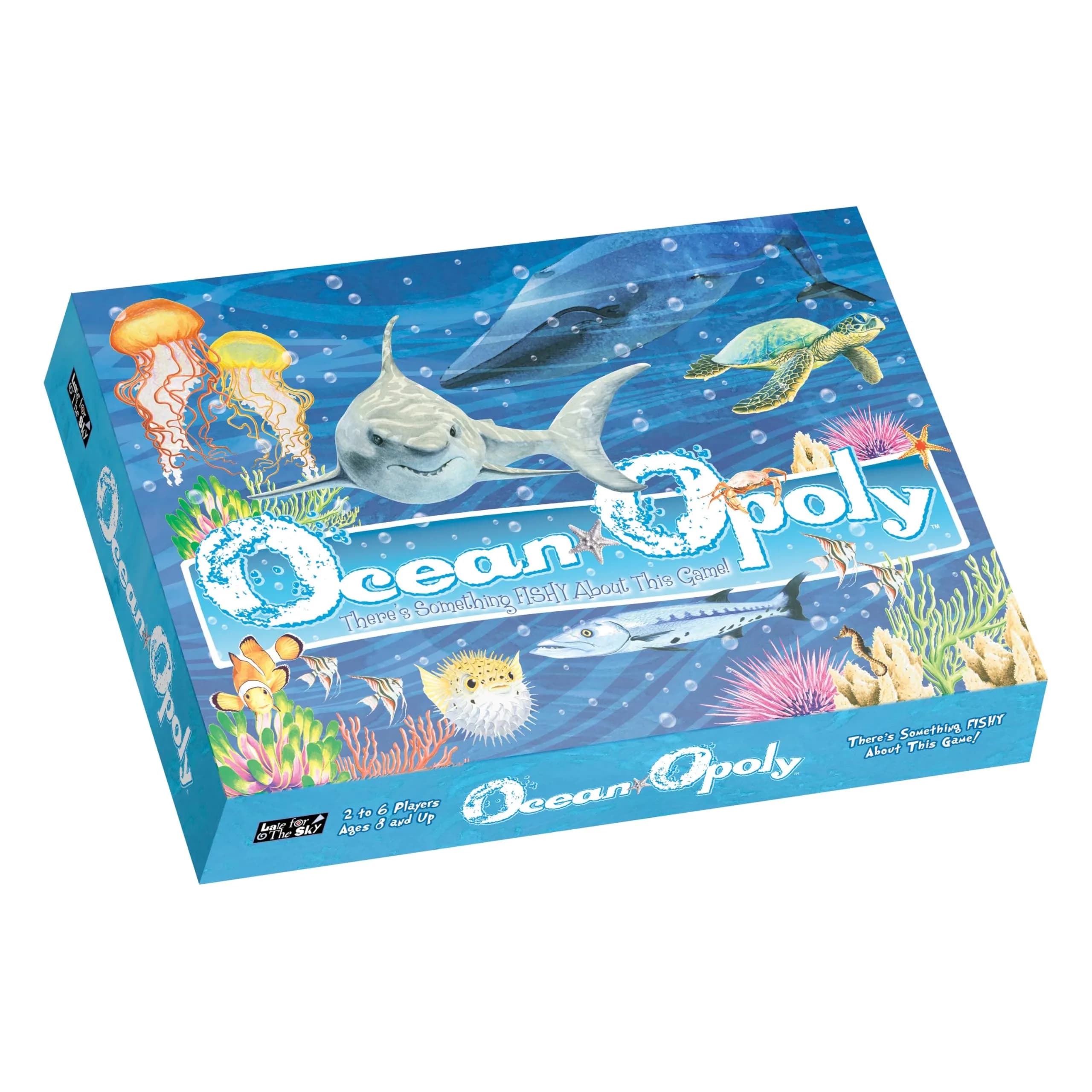 Late for the Sky Ocean-Opoly Board Game - Marine Life Strategy Fun | Educational Marine Facts for Kids & Adults