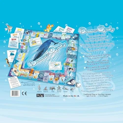 Late for the Sky Ocean-Opoly Board Game - Marine Life Strategy Fun | Educational Marine Facts for Kids & Adults thumbnail 5