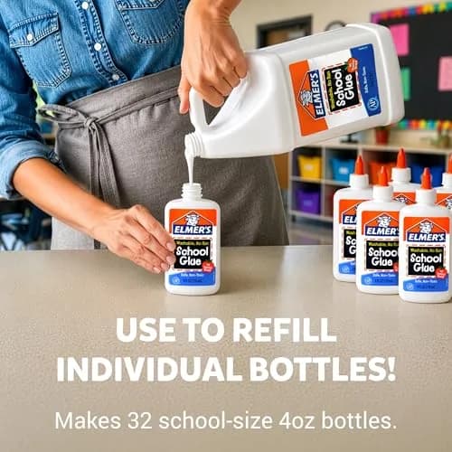 Elmer's White Liquid School Glue 1 Gallon (3.78 L) | #1 Teacher Brand for Slime & Crafts thumbnail 2