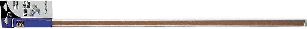 Quartet 36" x 1" Cork Bulletin Bar Strip | Aluminum Frame, Self-Healing Natural Cork | Includes Mounting Tape & 5 Push Pins - view 6