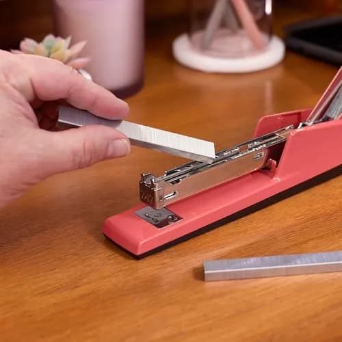 Swingline Stapler 30 Sheet Capacity | Jam-Free Metal Desktop Stapler in Rose Clay thumbnail 4