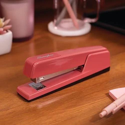 Swingline Stapler 30 Sheet Capacity | Jam-Free Metal Desktop Stapler in Rose Clay thumbnail 6
