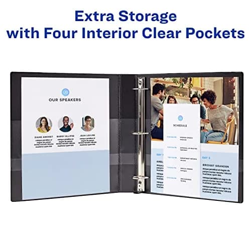 Avery Heavy-Duty View 3 Ring Binder, 3" Slant D-Ring, 635-Page Capacity, Light Blue | Durable Office & School Organizer thumbnail 5