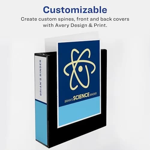 Avery Heavy-Duty View 3 Ring Binder, 3" Slant D-Ring, 635-Page Capacity, Light Blue | Durable Office & School Organizer thumbnail 7