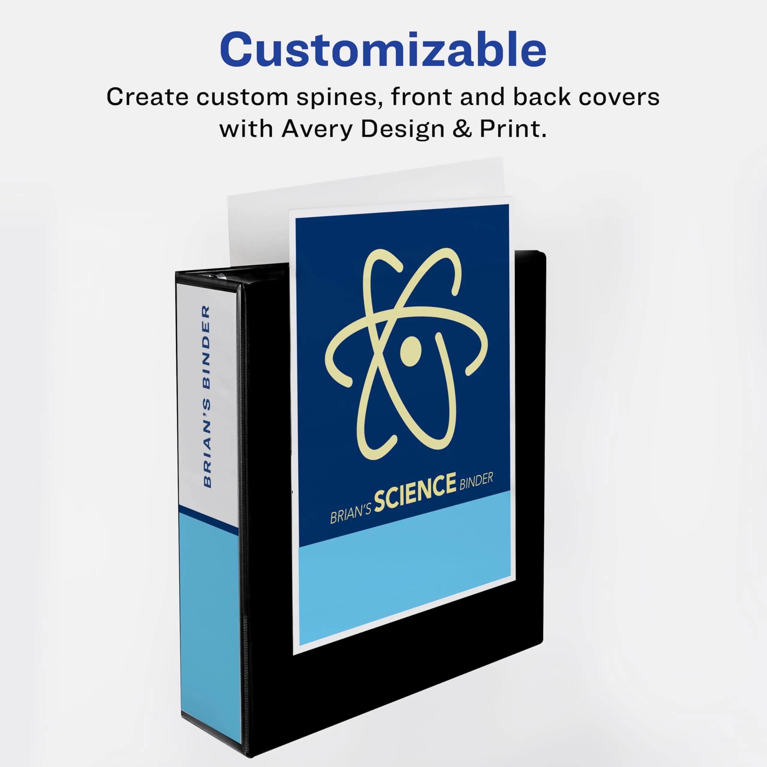 Avery Heavy-Duty View 3 Ring Binder, 3" Slant D-Ring, 635-Page Capacity, Light Blue | Durable Office & School Organizer - view 7