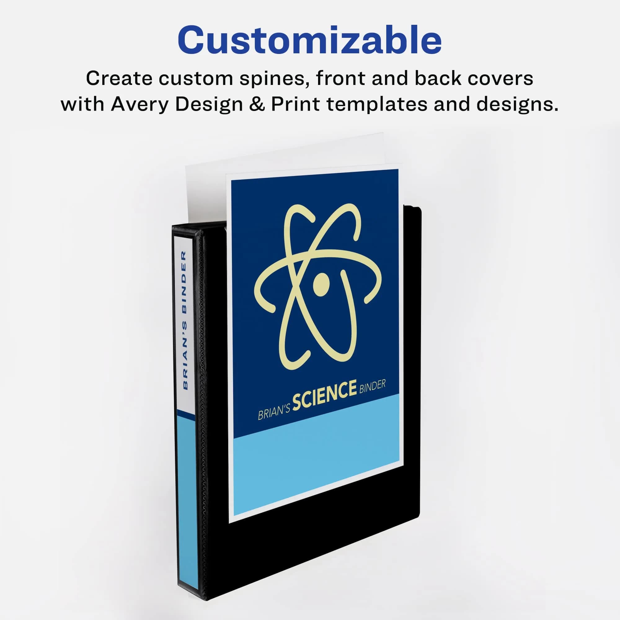Avery Standard View 3 Ring Binder, 1.5" Round Rings, 275-Sheet Capacity, 2.1" Spine, White | Lightweight Organization & Occasional Referencing - view 3