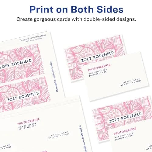 Avery Clean Edge Printable Business Cards 400 Count (2" x 3.5") | Inkjet Printer Optimized thumbnail 8