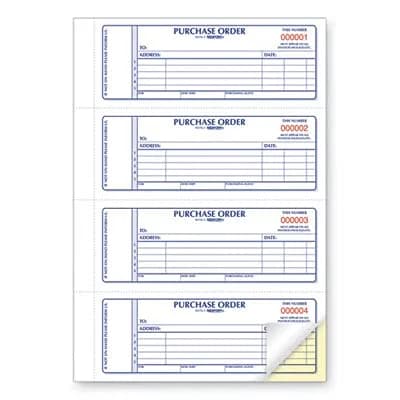 Rediform Purchase Order Book, Manifold Cover, Carbonless Forms, 2.75" x 7" | 400 Sets for Office & School Supplies thumbnail 6