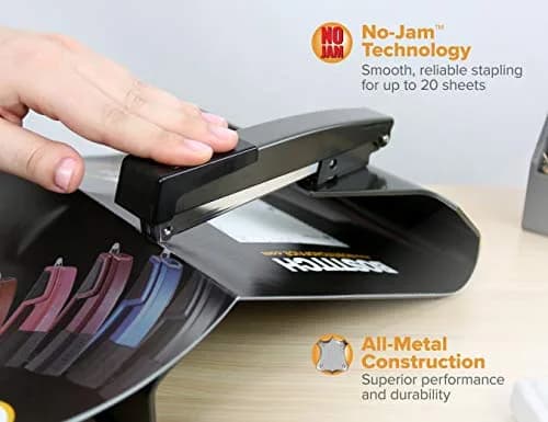 Bostitch Office No-Jam Booklet Stapler, 20 Sheets | No-Jam Technology, Durable Metal thumbnail 5